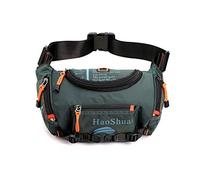 FANDARE Beiläufig Brusttasche Sling Bag Outdoorsport Bauchtasche Schultertasche Herren Grosse Kapazität Crossover Bag Umhängetasche für Schule Wandern Radfahren Bergsteigen Reisen Nylon Dunkelgrün