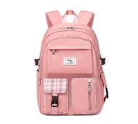 FANDARE Beiläufig Rucksack Schulrucksack Schulranzen Daypacks mit 15.6 Zoll Laptopfach Schultaschen Mädchen Junge Schultaschen für Universität Reisen Freizeit Arbeit Wasserdichtes Polyester Rosa