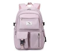 FANDARE Beiläufig Rucksack Schulrucksack Schulranzen Daypacks mit 15.6 Zoll Laptopfach Tagesrucksack Mädchen Junge Schultaschen für Universität Reisen Freizeit Arbeit Wasserdichtes Polyester Violett
