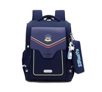 FANDARE Britischer Stil Kinderrucksäcke mit Federmäppchen Schultasche für Mädchen Junge Juniorrucksäcke Abenteuer-Tornister Schultasche Reflex-Rucksäcke Kids-Rucksack Schulranzen Marineblau