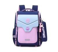 FANDARE Britischer Stil Kinderrucksäcke mit Federmäppchen Schultasche für Mädchen Junge Juniorrucksäcke Abenteuer-Tornister Schultasche Reflex-Rucksäcke Kids-Rucksack Schulranzen Rosa