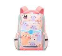FANDARE Britischer Stil Kinderrucksäcke Schultasche für Mädchen Junge Juniorrucksäcke Abenteuer-Tornister Schultasche Reflex-Rucksäcke Kids-Rucksack Kinder-Tragebeutel Schulranzen Neues Rosa