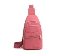 FANDARE Brusttasche Damen mit Kopfhörerloch Sling Crossbody Bag Vorderbrusttasche Wasserdichtes Schultertaschen Brustbeutel Brustbag Umhängetasche für Reise Schule Wandern