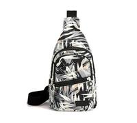 FANDARE Brusttasche Damen mit Kopfhörerloch Sling Crossbody Bag Vorderbrusttasche Wasserdichtes Schultertaschen Brustbeutel Brustbag Umhängetasche für Reise Schule Wandern