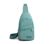 FANDARE Brusttasche Damen mit Kopfhörerloch Sling Crossbody Bag Vorderbrusttasche Wasserdichtes Schultertaschen Brustbeutel Brustbag Umhängetasche für Reise Schule Wandern