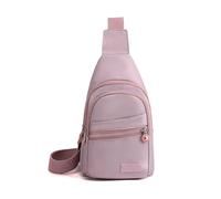 FANDARE Brusttasche Damen mit Kopfhörerloch Sling Crossbody Bag Vorderbrusttasche Wasserdichtes Schultertaschen Brustbeutel Brustbag Umhängetasche für Reise Schule Wandern