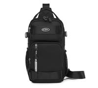 FANDARE Brusttasche für Herren Bauchtasche Schultertasche Shoulder Bag Men Männer Umhängetasche Herren Brustbeutel Jungen klein Sling Bag Männertasche Wandern Reisen Bodybag Herren Schwarz