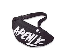 FANDARE Brusttasche Gürteltasche Sling Bag Herren Damen Schultertasche Hüfttaschen Bauchtasche Sling Rucksack Mädchen Junge Umhängetasche Sporttasche Wandern Reisen Joggen Schule Segeltuch Schwarz