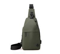 FANDARE Brusttasche Herren Messenger-Bags Umhängetasche Men Sling Bag mit Kopfhörerloch Schultertaschen Brustbeutel Tragtasche Brustgurt-Tasche für Reise Schule Wandern Wasserdichtes Nylon Grün