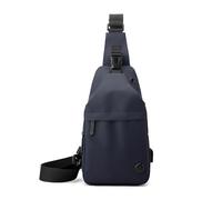 FANDARE Brusttasche Herren Messenger-Bags Umhängetasche Men Sling Bag mit Kopfhörerloch Schultertaschen Brustbeutel Tragtasche Brustgurt-Tasche für Reise Schule Wandern Wasserdichtes Nylon Blau