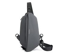 FANDARE Brusttasche Schultertasche Umhängetasche Bodybag Brustbeutel Herren Sling Chest Crossbody Pack Sicherheitstasche Geschäft Tagesrucksäcke für Männer Freien Reisen Wandern Joggen Grau