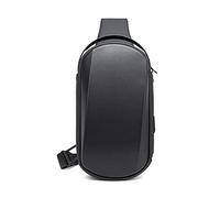FANDARE Brusttasche Sling Bag Geschäft Schultertasche mit USB-Ladeanschluss Crossbody Bag Umhängetasche Wasserdicht Sports Car Styling für Reisen Wandern Grosse Kapazität Sling Daypacks Schwarz