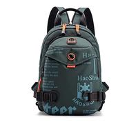 FANDARE Brusttasche Sling Bag Schulrucksack Sporttasche Herren Damen Schulranzen Umhängetaschen Crossover Rucksack Schultertasche Outdoor mit Kopfhörer-Loch & Abnehmbarer Schultergurt Dunkelgrün