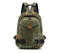 FANDARE Brusttasche Sling Bag Schulrucksack Sporttasche Herren Damen Schulranzen Umhängetaschen Crossover Rucksack Schultertasche Outdoor mit Kopfhörer-Loch & Abnehmbarer SchultergurtGrün