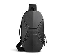 FANDARE Brusttasche Sling Bag Umhängetasche mit USB-Ladeanschluss Herren Schultertasche Grosse Kapazität Crossbody Bag für Outdoor Sport Wandern Radfahren Reisen Wasserdichtes Eva Schwarz