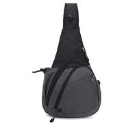 FANDARE Brusttasche Ultraleicht Beiläufig Sling Daypacks Herren Damen Schultertasche Umhängetasche für Outdoor Sport Wandern Radfahren Reisen Wasserdicht Nylon Dunkelgrau