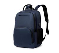 FANDARE Business Rucksack 15.6 Zoll Laptoptasche mit USB-Ladeanschluss und Zahlenschloss Wasserdichter Reiserucksack mit gepolstertem Laptop-Fach Blau