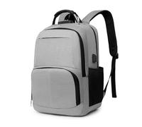 FANDARE Business Rucksack 15.6 Zoll Laptoptasche mit USB-Ladeanschluss und Zahlenschloss Wasserdichter Reiserucksack mit gepolstertem Laptop-Fach Grau