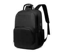 FANDARE Business Rucksack 15.6 Zoll Laptoptasche mit USB-Ladeanschluss und Zahlenschloss Wasserdichter Reiserucksack mit gepolstertem Laptop-Fach Schwarz