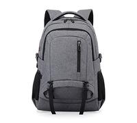 FANDARE Business Rucksack für Reisen und Arbeit mit USB Ladestation Wasserdichter Laptoptasche für 15.6 Zoll Kofferbefestigung Kopfhöreranschluss Daypack für Beruf und Sport in Grau