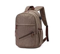 FANDARE Business Rucksack USB Ladeport 15.6 Zoll Laptop 22.5L Großes Fassungsvermögen Mehrere Fächer Wasserdichter Polyester Rücken Tasche Tragbar für Reise Outdoor Alltag Männer Frauen Khaki
