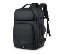 FANDARE Business & Travel Laptop Rucksack Herren Erweiterbarer USB Lade-Rucksack mit Anti-Diebstahl-Fach Atmungsaktivem Rückenpolster Wasserdichter Alltagsrucksack Schwarz