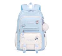 FANDARE Casual Damen Rucksack Daypack Mädchen Schulrucksack Teenager Schulrucksack Junge Schultasche Color-Blocking School Bag Schule Tagesrucksack Rucksack Uni Daypack Büchertaschen Blau