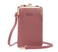 FANDARE Crossbody Tasche Damen Handy Umhängetasche Frauen Handytasche zum Umhängen Schultertasche PU Leder Portemonnaie Geldbörse mit Kartenfächer Mädchen HandtaschenLila