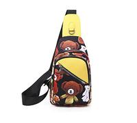 FANDARE Damen Brusttasche Mode Sling Bag Rucksack Mädchen Schultertasche Crossbody Umhängetasche Reisen Wandern Sport Fitness Daypack Dauerhaft Oxford-Stoff Kleiner Bär