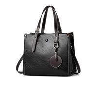 FANDARE Damen Handtasche Tote Beutel Umhängetaschen PU-Leder Schultertasche Tragetasche Multifunktionale Henkeltaschen für Arbeit Schule Shopper Reise Schwarz