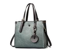 FANDARE Damen Handtasche Tote Beutel Umhängetaschen PU-Leder Schultertasche Tragetasche Multifunktionale Henkeltaschen für Arbeit Schule Shopper Reise Grün