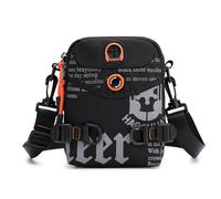 FANDARE Damen Handy Umhängetasche Herren Handytasche zum Umhängen Schultertasche mit Kopfhörerloch Kleine Umhängetasche Mini Frauen Handytasche Damentasche Reisen Einkaufen Crossbody Bag Schwarz