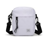 FANDARE Damen Handy Umhängetasche Herren Handytasche zum Umhängen Schultertasche Nylon Kleine Umhängetasche Mini Frauen Handytasche Damentasche Reisen Einkaufen Crossbody Messenger Bag Weiß