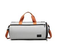 FANDARE Damen Reisetaschen Herren Klassische Sporttaschen Handgepäck Weekender Umhängetasche Weekender Übernachtung Kliniktasche Schwimmtasche Trainingstasche Tote Bag mit Schuhfach Grau B