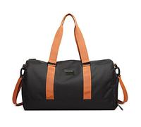 FANDARE Damen Reisetaschen Herren Klassische Sporttaschen Handgepäck Weekender Umhängetasche Weekender Übernachtung Kliniktasche Schwimmtasche Trainingstasche Tote Bag mit Schuhfach Schwarz A
