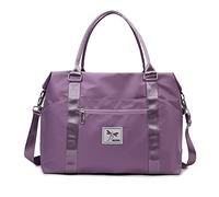 FANDARE Damen Reisetaschen Klassische Sporttaschen Herren Handgepäck Weekender Umhängetasche Übernachtung Kliniktasche Schwimmtasche Trainingstasche Handtasche für Reise Gym Flugzeug Lila