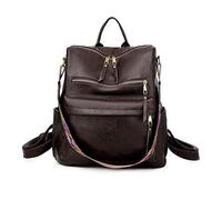 FANDARE Damen Rucksack 3 in 1 Handtasche Mädchen Schulranzen PU Leder Damen-Schultertaschen Handtaschen Schultertasche Reisetasche für Uni Reisen Freizeit Job Schule Büro Daypacks Braun A