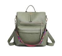 FANDARE Damen Rucksack 3 in 1 Handtasche Mädchen Schulranzen PU Leder Damen-Schultertaschen Handtaschen Schultertasche Reisetasche für Uni Reisen Freizeit Job Schule Büro Daypacks Hellgrün
