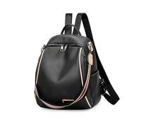 FANDARE Damen Rucksack Mädchen Schultasche Wasserdicht Schultertasche Handtasche Schulrucksack Casual Daypacks Reise Campus Sport Schulranzen 3 in 1 Rucksäcke Dauerhaft PU Schwarz