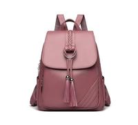 FANDARE Damen Rucksack Quaste Cityrucksack PU Leder Tagesrucksack Stylische Vielseitige Umhängetasche Schultertaschen Frauen Mädchen Rucksackhandtasche Daypack Reise mit Mehreren FächernLila
