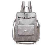FANDARE Damen Rucksack Schultasche Wasserdicht Handtasche Frauen Umhängetasche Pendler Schulrucksack Mädchen Daypacks für Reise Campus Party Schulranzen Multifunktion Reiserucksack Grau