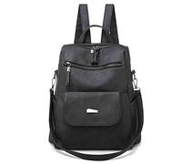 FANDARE Damen Rucksack Schultasche Wasserdicht Handtasche Frauen Umhängetasche Pendler Schulrucksack Mädchen Daypacks für Reise Campus Party Schulranzen Multifunktion Reiserucksack Schwarz