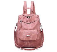 FANDARE Damen Rucksack Schultasche Wasserdicht Handtasche Frauen Umhängetasche Pendler Schulrucksack Mädchen Daypacks für Reise Campus Party Schulranzen Multifunktion Reiserucksack Rosa