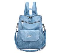 FANDARE Damen Rucksack Schultasche Wasserdicht Handtasche Frauen Umhängetasche Pendler Schulrucksack Mädchen Daypacks für Reise Campus Party Schulranzen Multifunktion Reiserucksack Blau