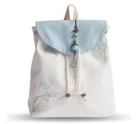 FANDARE Damen Rucksack Stickerei Rucksäcke Mädchen Ethnischer Stil Schultasche Einzigartig Daypack Hochschule Reise Einkaufen Datieren Schulranzen Dauerhaft Segeltuch Umetake