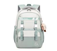 FANDARE Damen Schulrucksack Mädchen Teenager Rucksack Schule Teenager Schulrucksack Junge Kinderrucksack Schultasche Rucksack Daypack Tagesrucksack Rucksack Uni Wasserdicht Daypack School Bag Hellgrün