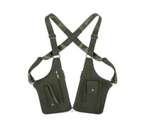 FANDARE Diebstahlsichere Unterarm Brusttasche PU-Leder Schultertasche Schulterholster Sling Crossbody Bag Umhängetasche Wasserdicht für Reisen Wandern Sport Arbeit Daypacks Unterarmtasche Armeegrün