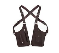 FANDARE Diebstahlsichere Unterarm Brusttasche PU-Leder Schultertasche Schulterholster Sling Crossbody Bag Umhängetasche Wasserdicht für Reisen Wandern Sport Arbeit Daypacks Unterarmtasche Braun