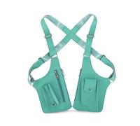 FANDARE Diebstahlsichere Unterarm Brusttasche PU-Leder Schultertasche Schulterholster Sling Crossbody Bag Umhängetasche Wasserdicht für Reisen Wandern Sport Arbeit Daypacks Unterarmtasche Smaragdgrün