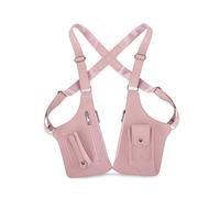 FANDARE Diebstahlsichere Unterarm Brusttasche PU-Leder Schultertasche Schulterholster Sling Crossbody Bag Umhängetasche Wasserdicht für Reisen Wandern Sport Arbeit Daypacks Unterarmtasche Rosa